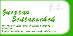 gusztav sedlatschek business card